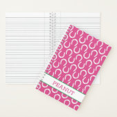 Carnet Fils de cheval rose NOM Cheval Animaux Grange Amus (À l'intérieur)