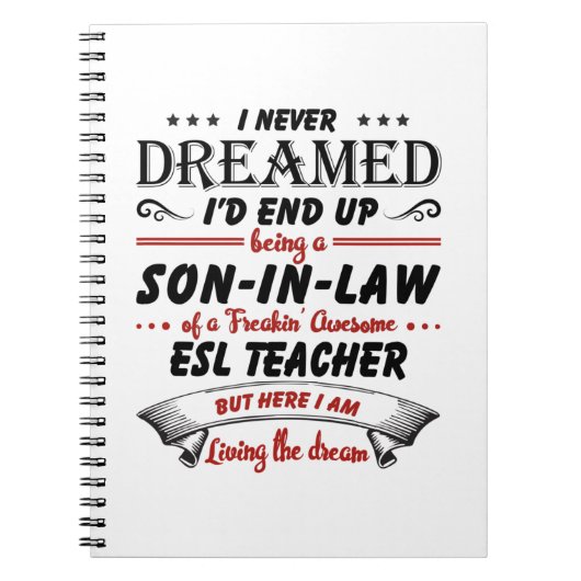 Carnet Fils En Droit De L'Enseignant Awesome ESL (Devant)