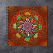 Carnet Filtre Floral Rouge de Squire Manipur Mandala