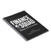 Carnet Finance Squad Custom Name Funny Office Humor  (Côté Droit)