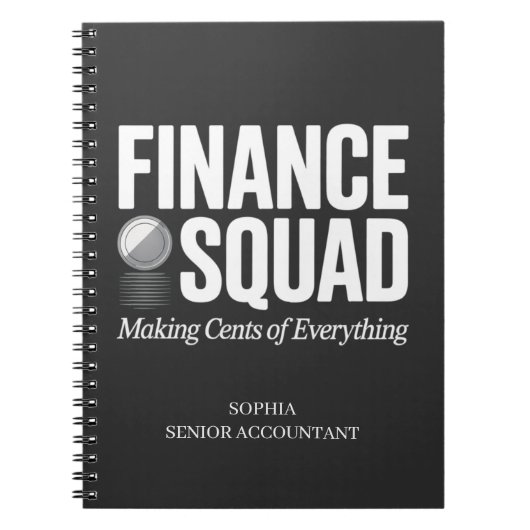 Carnet Finance Squad Custom Name Funny Office Humor  (Devant)