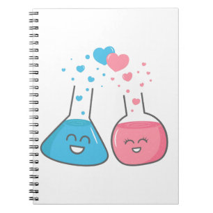 Carnet Fiole mignonne amoureuse, on a la chimie