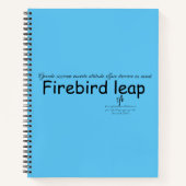 Carnet Firebird Leap Ciel bleu et noir (Devant)