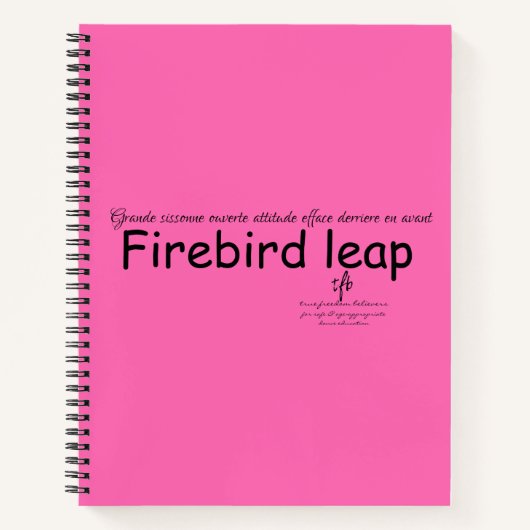 Carnet Firebird Leap Hot rose et noir (Devant)