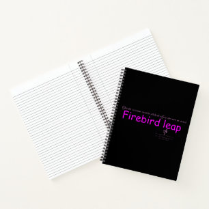 Carnet Firebird Leap noir et rose
