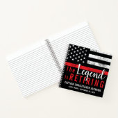 Carnet Firefighter Retirement Red Line Fireman Guest Book (Intérieur)