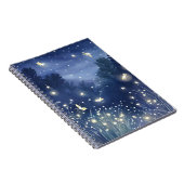 Carnet Fireflies at Night | Firefly Blue Watercolor (Côté Droit)