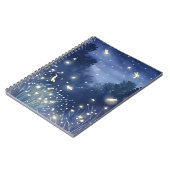 Carnet Fireflies at Night | Firefly Blue Watercolor (Côté gauche)