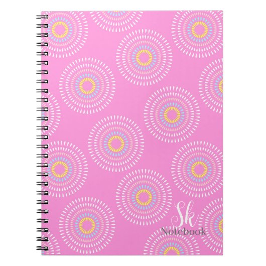Carnet Fireworks rose japonais (Devant)