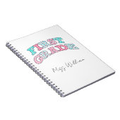 Carnet First Grade Teacher Personalized Spiral (Côté Droit)