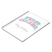 Carnet First Grade Teacher Personalized Spiral (Côté gauche)