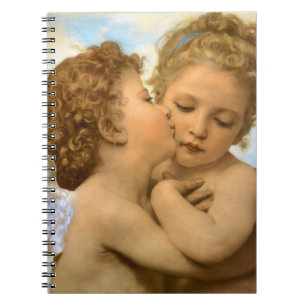 Carnet First Kiss (détail d'ange) par Bouguereau