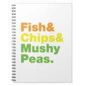 Carnet Fish & Chips & Mushy Peas. (Devant)