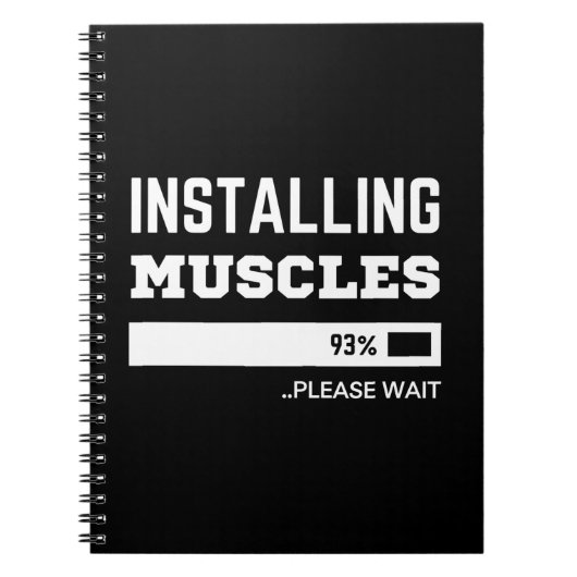 Carnet Fitness Funny Workout Installation des muscles (Devant)