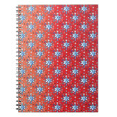 Carnet Flacon de Noël rouge et bleu Abstrait (Devant)