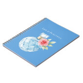 Carnet Flacon de parfum rose bleu aqua blanc (Côté gauche)