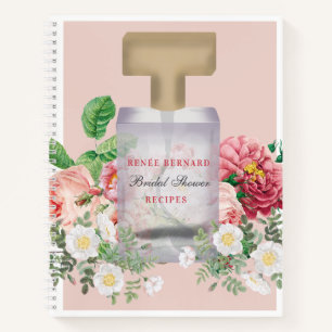 Carnet Flacon de parfum rose Fleur Mariage Cérémonie Rece