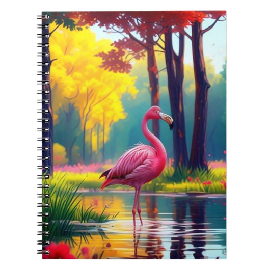 Carnet Flamant debout dans le lac-36547 (Devant)
