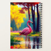 Carnet Flamant debout dans le lac-36547 (Verso)