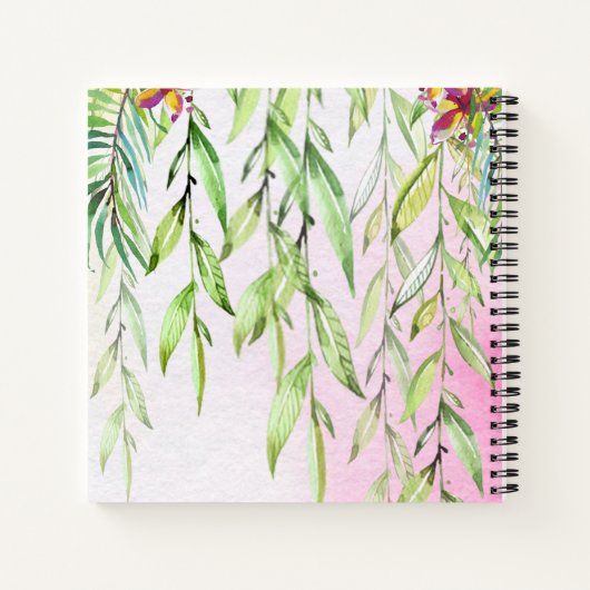 Carnet Flamant Floride Fleur Tropicale (Dos)