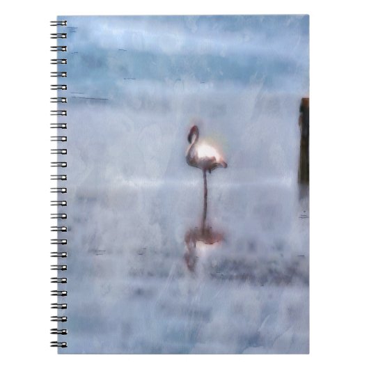 Carnet Flamant rose aquarelle (Devant)
