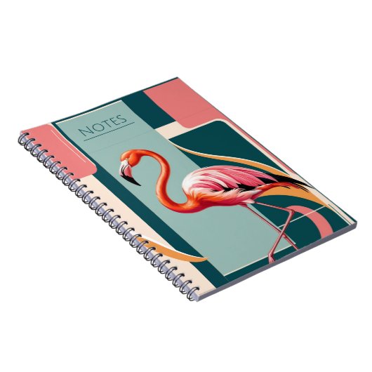 Carnet Flamant rose Art déco (Côté Droit)
