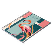 Carnet Flamant rose Art déco (Côté gauche)