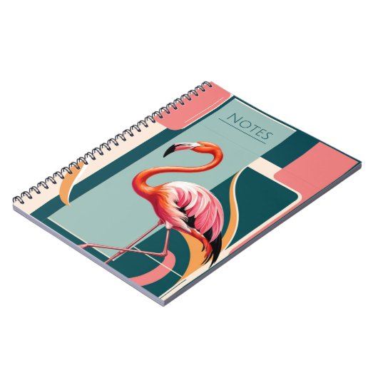 Carnet Flamant rose Art déco (Côté gauche)