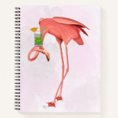 Carnet Flamant rose avec Cocktail (Devant)