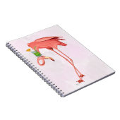 Carnet Flamant rose avec Cocktail (Côté Droit)