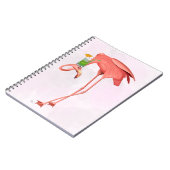 Carnet Flamant rose avec Cocktail (Côté gauche)