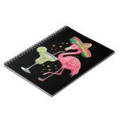 Carnet Flamant rose Boire Margarita Funny Poncho mexicain (Côté gauche)