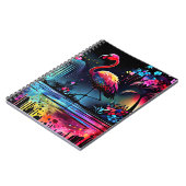 Carnet Flamant rose dans un lac-63852 (Côté gauche)