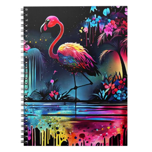 Carnet Flamant rose dans un lac-63852 (Devant)
