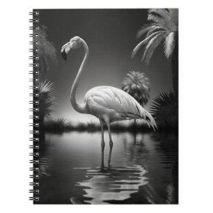 Carnet Flamant rose dans une piscine