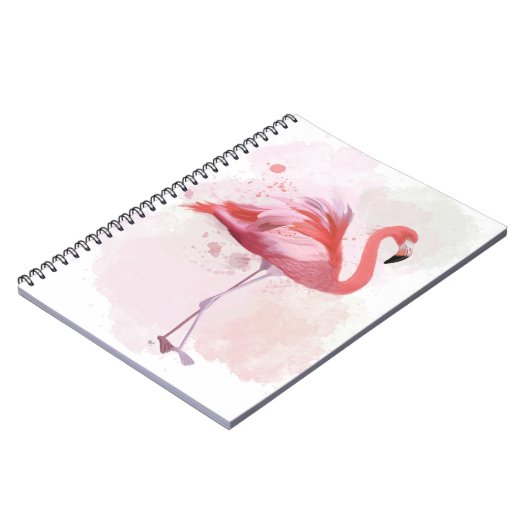 Carnet Flamant rose de bouffée (Côté gauche)