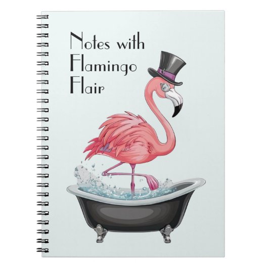 Carnet Flamant rose de dessin (Devant)