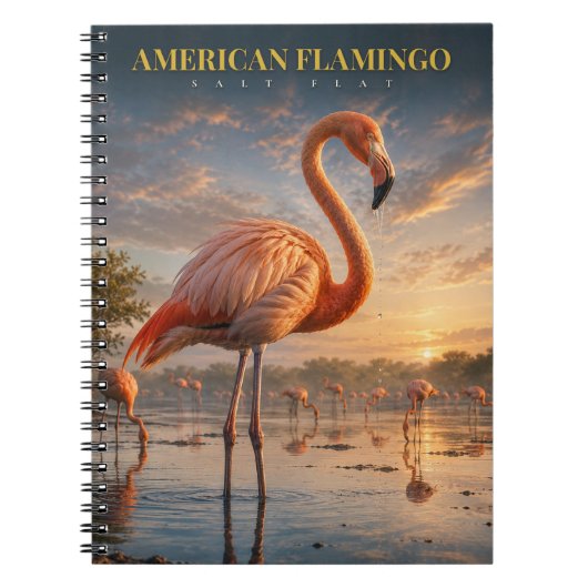 Carnet Flamant rose de lagon côtier ANIMALS (Devant)