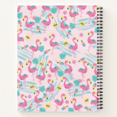 Carnet Flamant rose drôle mignon rose Blush Tropical Moti (Dos)