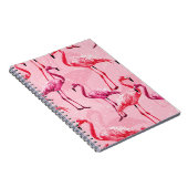 Carnet Flamant rose Elégance : Motif d'oiseaux roses. (Côté Droit)