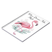 Carnet Flamant rose et fleurs (Côté gauche)