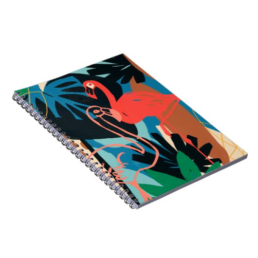 Carnet Flamant rose funky (Côté Droit)