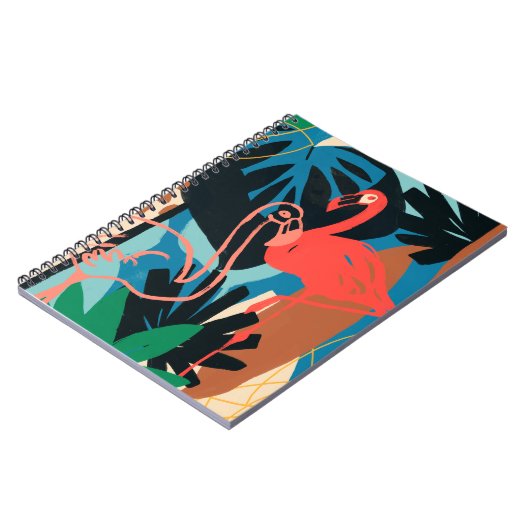 Carnet Flamant rose funky (Côté gauche)