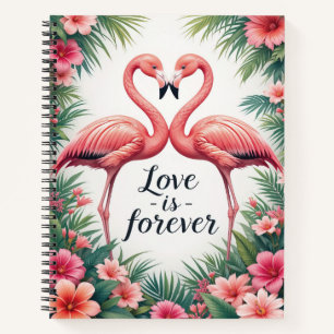 Carnet Flamant rose Love Tropical Art