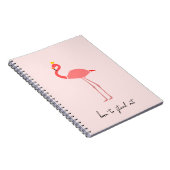 Carnet Flamant Rose Minimaliste Moderne (Côté Droit)