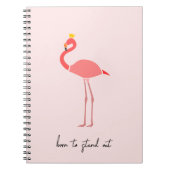 Carnet Flamant Rose Minimaliste Moderne (Devant)