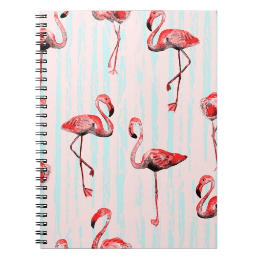 Carnet Flamant rose motif transparent (Devant)