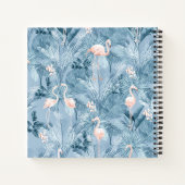 Carnet Flamant rose Orchidée Tropical Motif Blue ID868 (Dos)