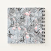 Carnet Flamant rose Orchidée Tropical Motif Grey ID868 (Dos)