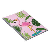 Carnet Flamant rose Palm Feuille Tropical Design (Côté Droit)